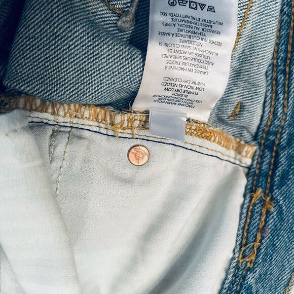 Free People Jeans Raw Hem Bohemian Straight Leg Women’s 27 - Picture 6 of 6